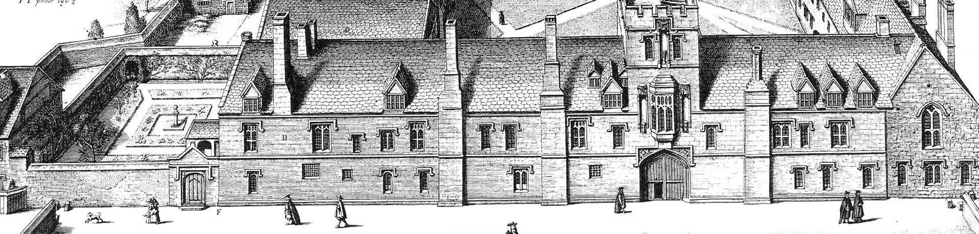 Loggan map of Oxford - detail showing Balliol College