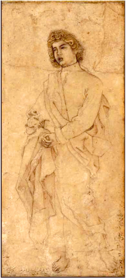 Abu'l-Hasan's copy of Dürer's 'St John The Evangelist', 1600-1.