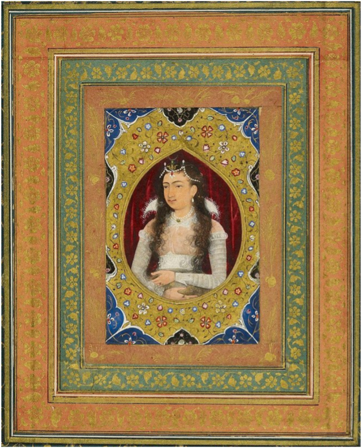 Anonymous Mughal Miniature of a 'Farangi' (Foreigner).