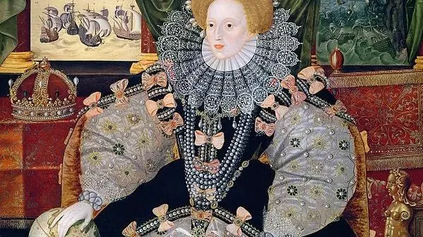 Portrait of Elizabeth I of England, oil on panel.