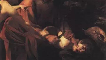 Painting depicting the blinding of Isaac.