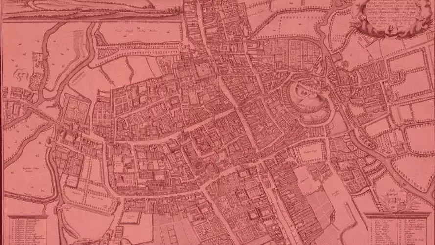 1675 map of Oxford by David Loggan