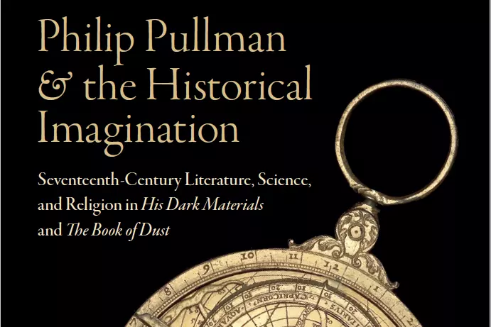 Cover Page of Kristen Poole's Philip Pullman and the Historical Imagination: ornate gold timepiece against black background